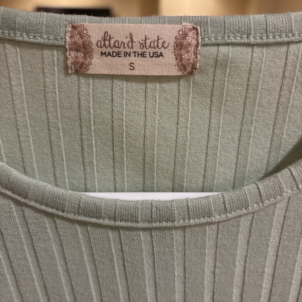 Altar'd State Light Green Ribbed Mini Dress - Picture 3 of 3